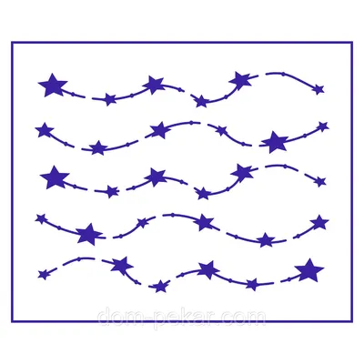 Трафарет Фон Звездочки 9*12 см (TR-2) от интернет-магазина «Домашний  Пекарь» с оперативной доставкой картинки