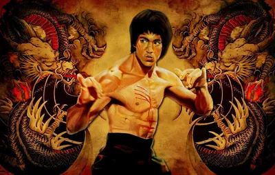 Обои драконы, легенда, брюс ли, bruce lee, каратэ картинки на рабочий стол,  раздел мужчины - скачать картинки