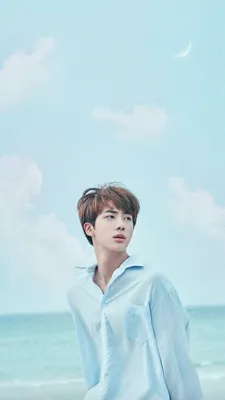 Скачать обои Bts Jin на пляже картинки