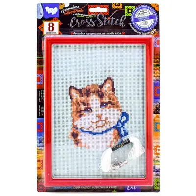 Danko toys Набор для вышивания крестиком cross stitch киса Danko toys  VKB-01-02 - купить в Москве, цены на СберМегаМаркет картинки