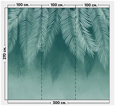 Фотообои / флизелиновые обои Листья пальмы нежно-зеленые 3 x 2,7 м — купить  в интернет-магазине по низкой цене на Яндекс Маркете картинки