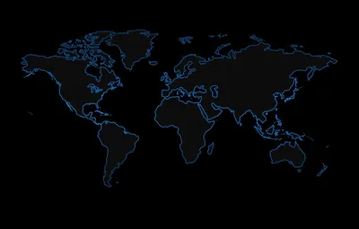 Обои синий, мир, черный фон, карта мира, материк картинки на рабочий стол,  раздел разное - скачать картинки