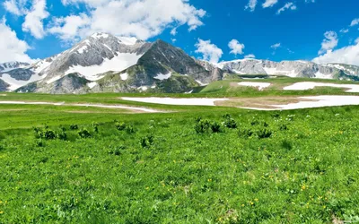 Ясная весенняя погода в горах - обои для рабочего стола, картинки, фото картинки