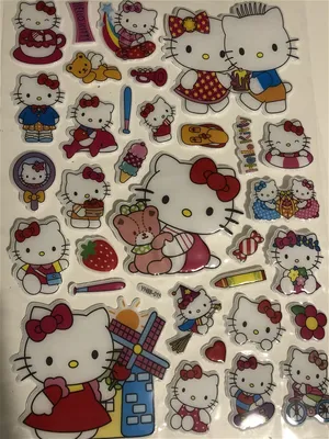 Наклейки Hello Kitty Хэллоу Китти Ponito 16022721 купить в  интернет-магазине Wildberries картинки