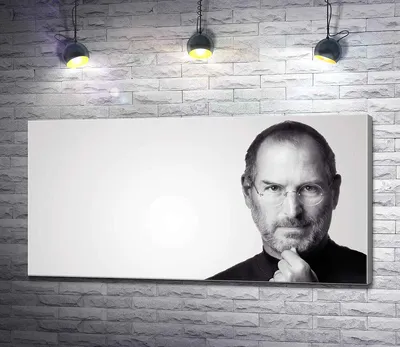 ᐉ Картина ArtPoster Портрет Стива Джобса (Steve Jobs) в черно-белых тонах  130x67 см Модуль №1 (001340) картинки