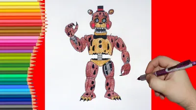 How to draw Mangle and Foxy, Как нарисовать Мангл и Фокси - YouTube картинки