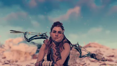 Horizon Zero Dawn (видеоигра) - Aloy 4K скачать обои картинки