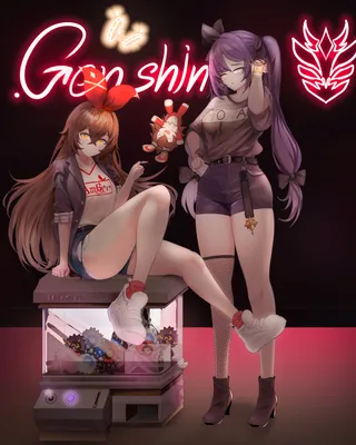 Genshin Impact Anime Girls Mona Genshin Impact Amber Genshin Impact Обои - Разрешение: 4200x5254 - ID: 1220007 - wallha.com картинки