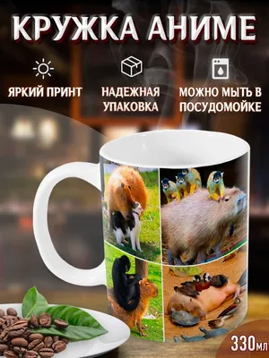 Кружка Капибара Capybara Милые животные мем аниме kapibara Yukkino  141194196 купить в интернет-магазине Wildberries картинки