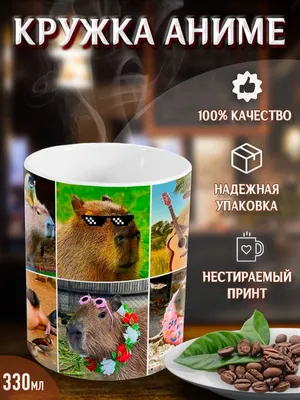 Кружка Капибара Capybara Милые животные мем аниме kapibara Yukkino  141194196 купить в интернет-магазине Wildberries картинки