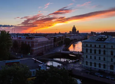 Скачать обои здания, высота, дома, вечер, Russia, питер, санкт-петербург,  раздел город в разрешении 2048x1512 картинки