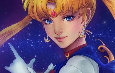 Обои взгляд, серьги, арт, Sailor Moon, Сейлор Мун картинки на рабочий стол,  раздел прочее - скачать картинки