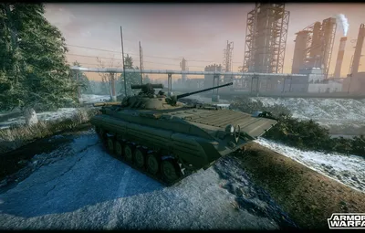 Обои дорога, снег, деревья, завод, БМП-2, armored warfare картинки на  рабочий стол, раздел игры - скачать картинки