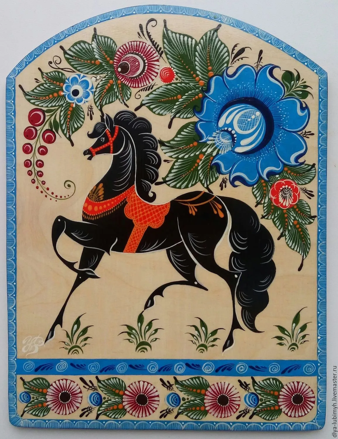 Городецкая роспись Городецкий конь