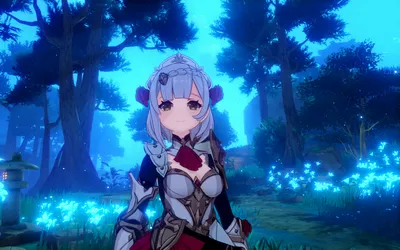 Аниме Anime Girls Genshin Impact Noelle Genshin Impact Knight Short Hair Looking At Viewer White Hai Обои - Разрешение:1920x1200 - ID:1265678 - wallha.com картинки