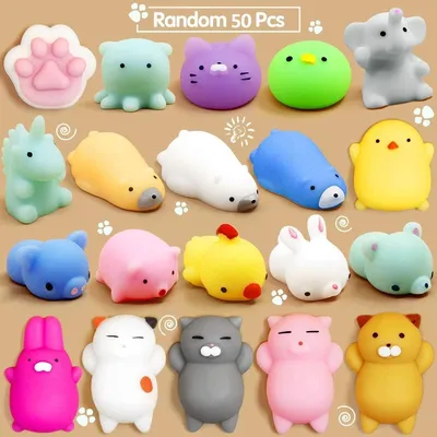 Buy Игрушки Mochi Squishy, 50 шт. Мини-вечеринка Squishy. Любители для  детей. Животные Squishies. Игрушки для снятия стресса. Кошка Panda Unicorn  Squishy Squeeze Toys. Online at Lowest Price in Ubuy Russia. B078K1T2RK картинки