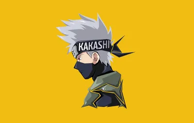 Обои минимализм, minimal, арт, art, Kakashi Hatake, Какаси Хатакэ картинки  на рабочий стол, раздел минимализм - скачать картинки