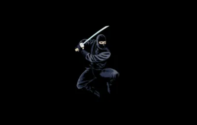 Обои темный фон, меч, ниндзя, black, ninja картинки на рабочий стол, раздел  минимализм - скачать картинки