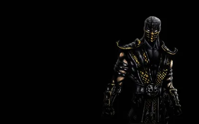 Картинка ниндзя, mortal kombat, темный фон, ninja, скорпион, scorpion  1920x1200 скачать обои на рабочий стол бесплатно, фото 74249 картинки