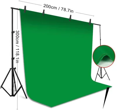 Selens зеленый экран подставка комплект 6.5x10ft фоновая Система поддержки  с 6.5x1 0ft фон-хромакей с зажимами - купить по выгодной цене | AliExpress картинки