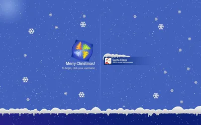 Обои экран приветствия Windows новогодняя тема скачать на рабочий стол,  фото снег картинки