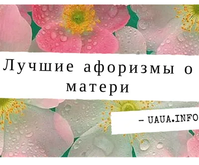 Лучшие афоризмы и цитаты великих людей о матери - Телеграф картинки