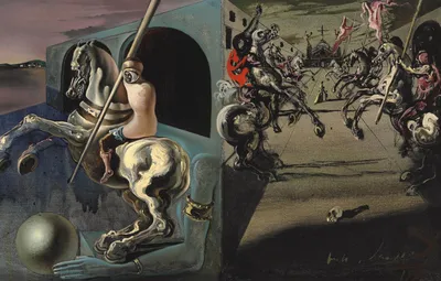 Обои сюрреализм, картина, Сальвадор Дали, Salvador Dali, Парад Рыцарей  картинки на рабочий стол, раздел живопись - скачать картинки