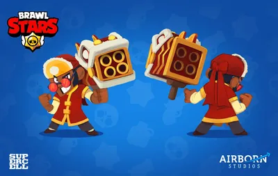 ArtStation - Brawl Stars: Lion Dance Brock, Airborn Studios | Танец льва, Драка, Концепция персонажа картинки