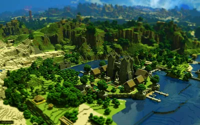 Город в Minecraft обои для рабочего стола, картинки и фото - RabStol.net картинки