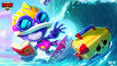 ArtStation - Brawl Stars - Jurassic Splash : Surfer Carl & Buzz Illustration картинки