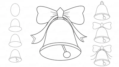 Раскраска Новогодние колокольчики - детские раскраски распечатать бесплатно картинки