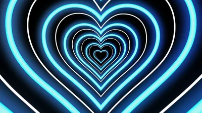 Сердечки фон | сердечки синий неон | Hearts background | hearts blue neon -  YouTube картинки