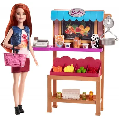 Barbie Игровой набор Мебель для куклы Барби продуктовый магазин - Barbie  Careers Grocery Store | отзывы картинки