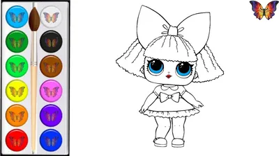 How to draw DOLL LOL / cartoon coloring DOLL LOL for children / Coloring  for Kids - YouTube картинки