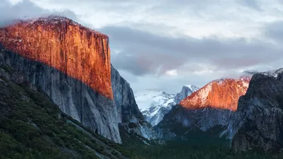 Картинка el capitan, mac os, mountain, горы, альпы, мак ос 1600x900 скачать  обои на рабочий стол бесплатно, фото 228683 картинки