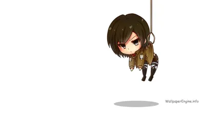 Живые обои Mikasa Ackerman | Attack on Titan | Anime Girl | Chibi -  Wallpaper Engine картинки