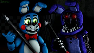 Шаблон FNAF ФНАФ той Бонни и олд Бонни - Рисовач .Ру картинки