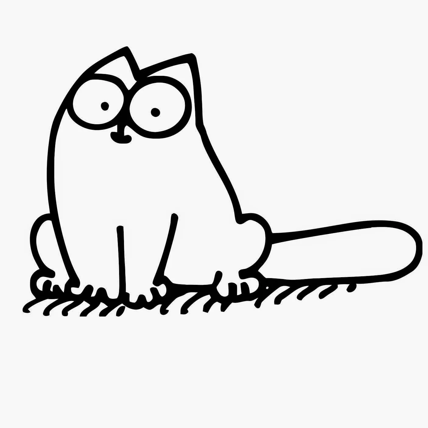 Рисунки котов для срисовки