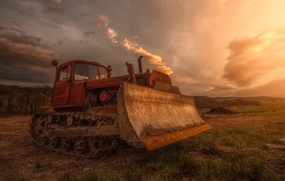 Обои поле, техника, грязь, hdr, бульдозер, экскаватор, строительная,  грейдер картинки на рабочий стол, раздел другая техника - скачать картинки