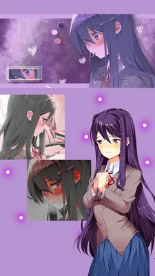 Yuri from DDLC wallpaper | Милые рисунки, Каваи, Рисунки картинки