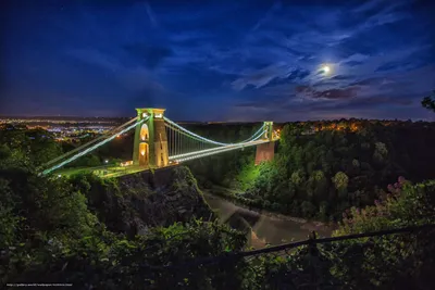 Скачать обои Подвесной мост Клифтон, открылся в 1864 году, охватывающих Avon  Gorge и реку Эйвон, связывая Клифтон в Бристоле в Ли Вудс в Северной  Сомерсет бесплатно для рабочего стола в разрешении 5616x3744 — картинки