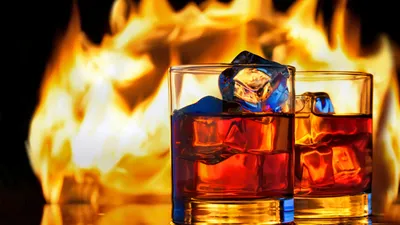 Обои виски, огонь, whiskey, fire, ice, 5k, Еда #16045 - Страница 5 картинки