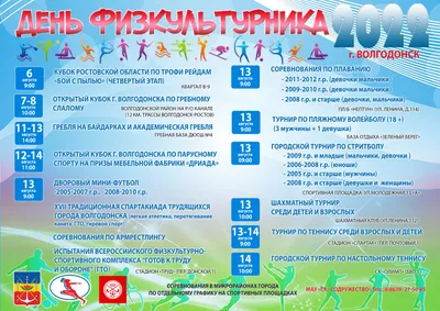 13 августа – День физкультурника: афиша праздничных мероприятий картинки