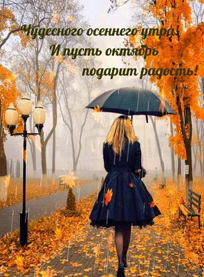 Картинка: Чудесного осеннего утра! И пусть октябрь подарит радость! картинки