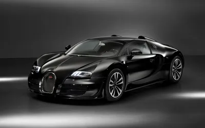 Обои Bugatti Veyron черный автомобиль 2560x1600 HD Изображение картинки