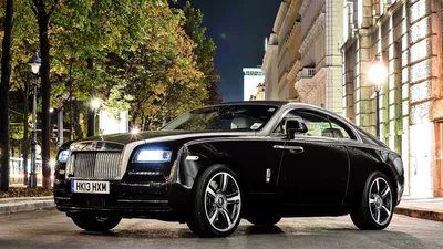 Скачать 1920x1080 rolls-royce wraith, rolls-royce, wraith, вид сбоку,  черный, блеск обои, картинки full hd, hdtv, fhd, 1080p картинки