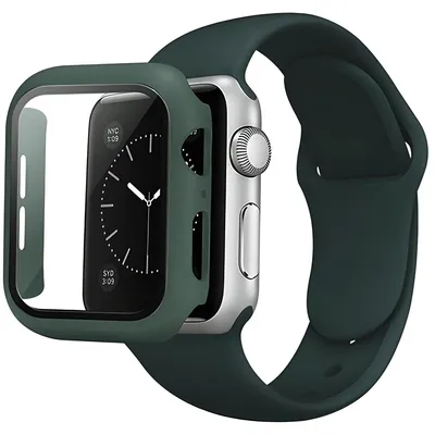 Купить Защитный чехол + ремешок для Apple Watch, 38 мм Forest Green  зелёный, цена 299 грн — Prom.ua (ID#1581029931) картинки