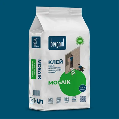 Белый клей MOSAIK для мозаики и прозрачной плитки, 5 кг, Bergauf (id  61477047) картинки