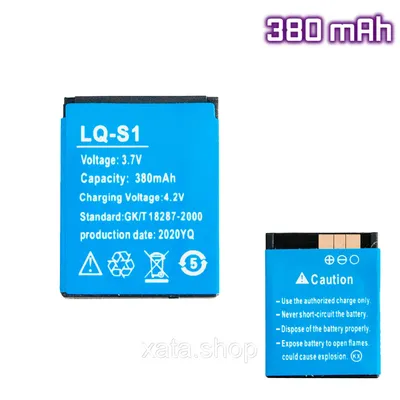 Купить Аккумулятор для смарт часов LQ-S1 3.7V 380mAh аккумуляторная батарея для  смарт часов, батарейка для часов (ST), цена 202.25 грн — Prom.ua  (ID#1653745748) картинки