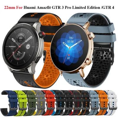 Ремешок силиконовый для смарт-часов Huami Amazfit GTR 4 47 мм GTR 3 Pro  Limited Edition/GTR 2e, спортивный браслет 22 мм, арт. 1005005270332373,  цена 2 р., фото и отзывы | kr-investholding.ru картинки